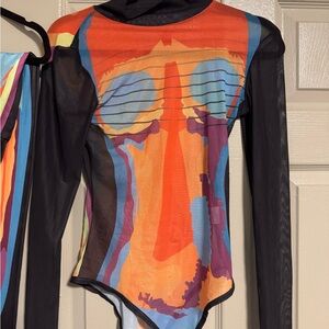 Colorful Abstract Women's Top